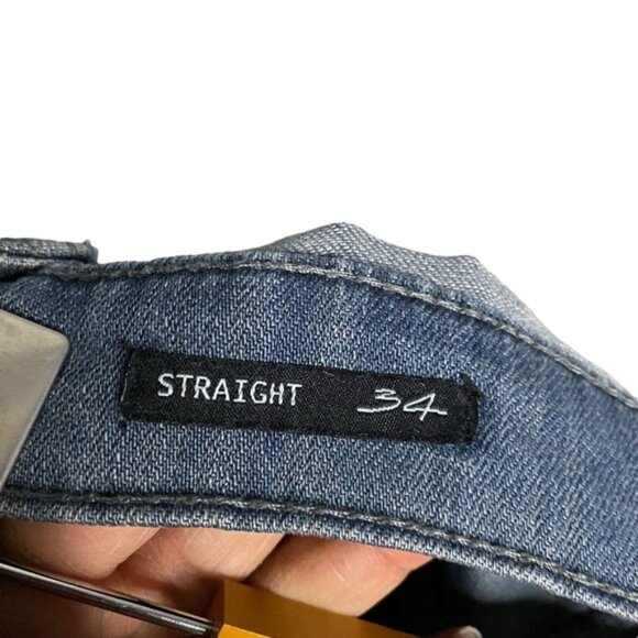 William Rast Men's Medium Indigo Button-Fly Straight Leg Jeans - Picture 7 of 11